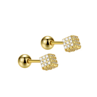Weiwei Aretes Piercing [Plata 925] [5 Capas de Oro 22K] joyería